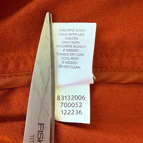 J. JILL Women’s Brushed Cotton Burnt Orange Blazer Jacket Size 4 Earthy Fall - Picture 6 of 11